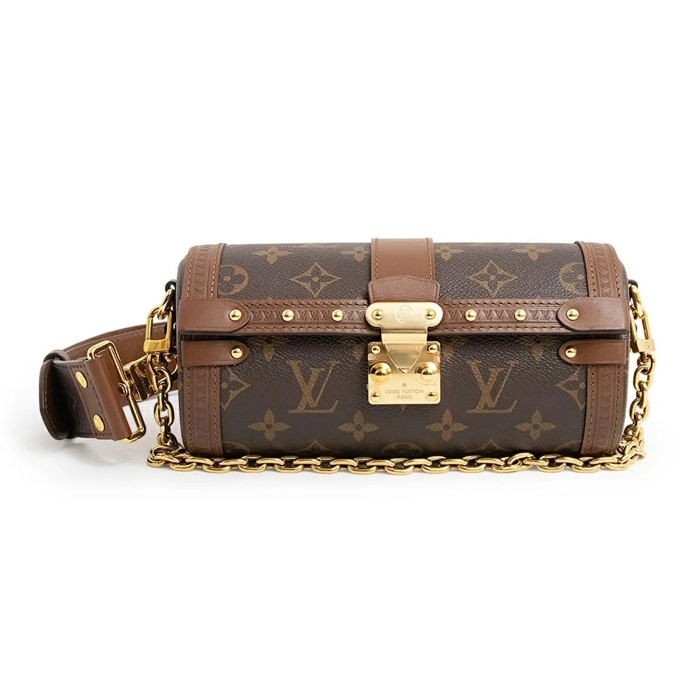 LOUIS VUITTON PAPILLON TRUNK MONOGRAM: LOUIS VUITTON Papillon Trunk Monogram Brand: LOUIS VUITTON Type: Handbag Material: Monogram / Leather Color: Brown Size: W:19cm x H:9cm x D:9cm Accessories: None Accessories Notice: When p