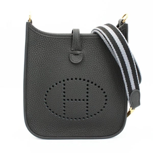 HERMES EVELYNE TPM TAURILLON CLEMENCE: Hermes Evelyne TPM Taurillon Clemence Brand: Hermes Type: Handbag Material: Taurillon Clemence Color: Black Size: W:17cm × H:19cm × D:5.5cm Accessories: None Accessories Notice: When purch