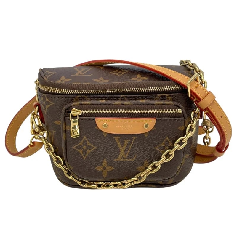 LOUIS VUITTON MINI BUM BAG SHOULDER BAG: LOUIS VUITTON Mini Bum Bag Shoulder Bag Brand: LOUIS VUITTON Type: Handbag Material: Monogram Canvas Color: brown Size: W: 17cm / H: 12cm / D: 9.5cm Accessories: None Accessories Notice: W