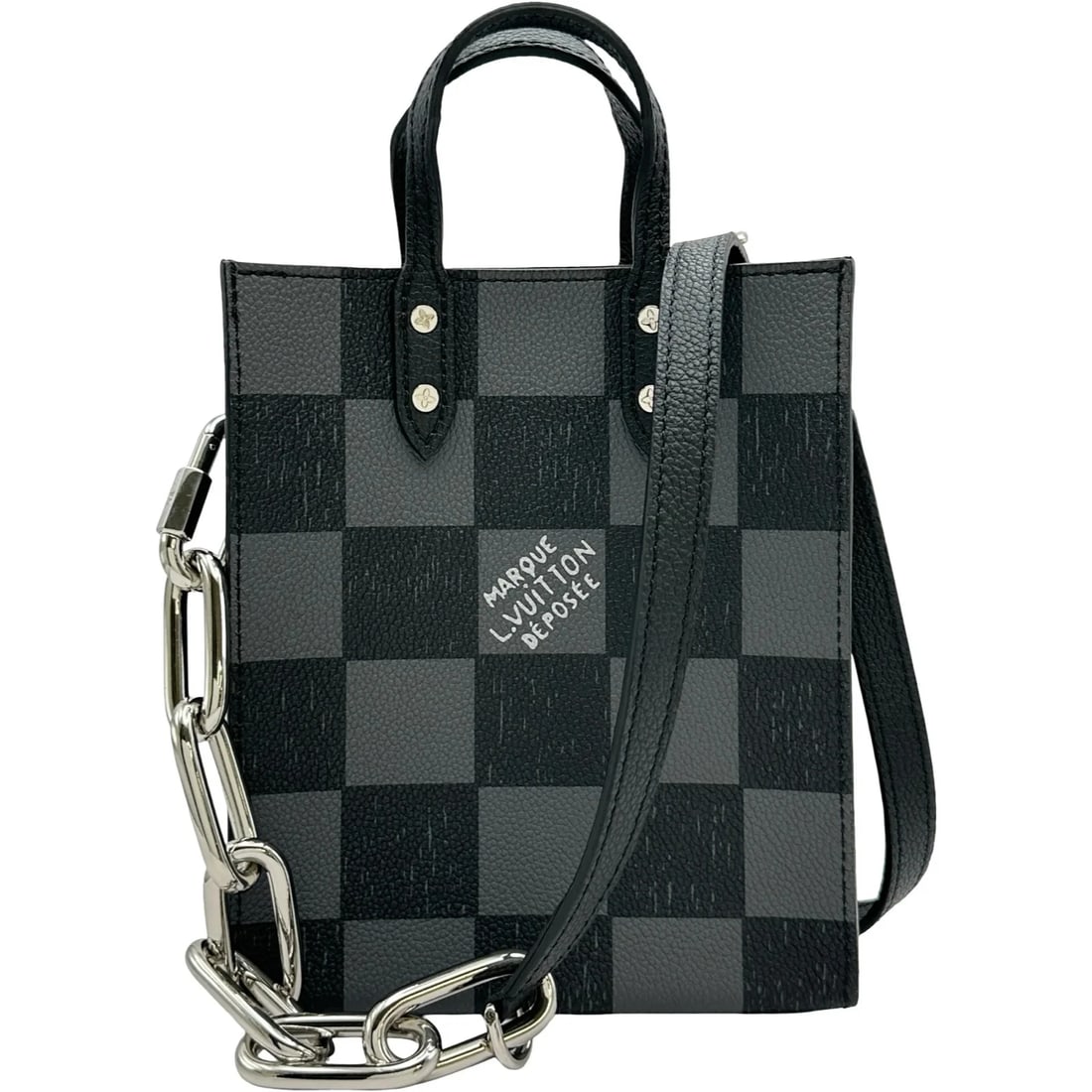 LOUIS VUITTON SAC PLAT XS SHOULDER BAG: LOUIS VUITTON Sac Plat XS Shoulder Bag Brand: LOUIS VUITTON Type: Handbag Material: Damier Checkerboard Color: black Size: W: 16cm / H: 19.5cm / D: 5.5cm Accessories: None Accessories Noti