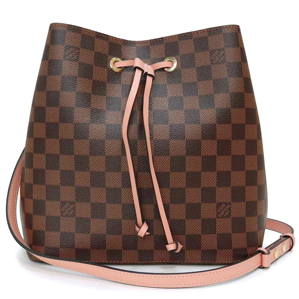 LOUIS VUITTON NÉONOÉ SHOULDER BAG: LOUIS VUITTON NéoNoé Shoulder Bag Brand: LOUIS VUITTON Type: Handbag Material: Damier Color: Brown X Venus (Pink) Size: W: 21cm x 26cm x H: 26cm x D: 17.5cm Accessories: None Accessories N