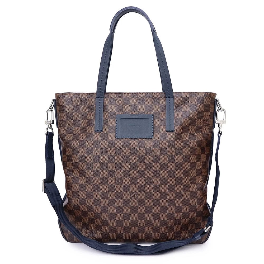 LOUIS VUITTON SHOULDER TOTE BAG: LOUIS VUITTON Shoulder Tote Bag Brand: LOUIS VUITTON Type: Handbag Material: Damier Color: Brown X Blue Size: W:38cm x H:35cm x D:10cm Handle: 46cm Accessories: None Accessories Notice: Wh