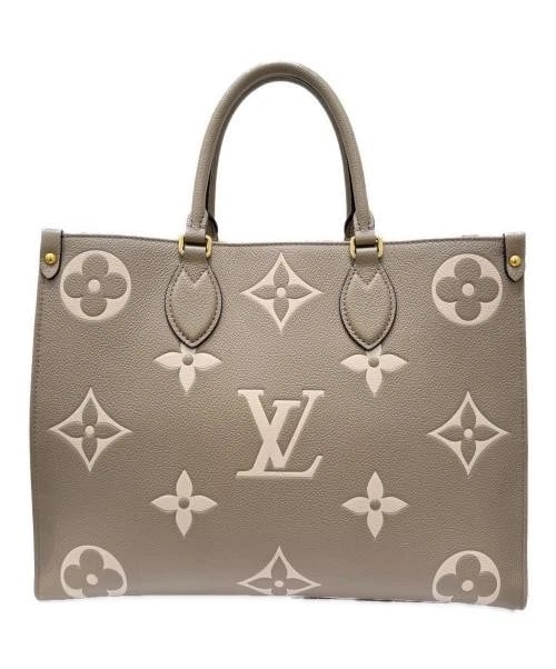 LOUIS VUITTON ONTHEGO MM: LOUIS VUITTON Onthego MM Brand: LOUIS VUITTON Type: Handbag Material: Monogram Empreinte Color: Turtlere X Crème / Beige Size: H:26.5cm / W:34.5cm / D:14.0cm[ Handle size ] 13.0cm Accessories: Non