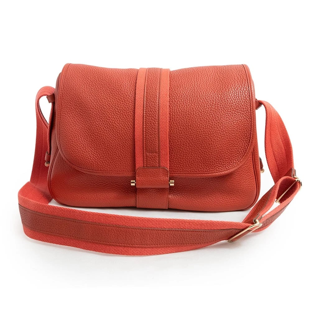 HERMES BOURLINGUE SHOULDER BAG DENIM: HERMES Bourlingue Shoulder Bag denim Brand: HERMES Type: Handbag Material: Taurillon Clemence Color: Rose Jaipur Size: W: 34cm x H: 24cm x D: 12.5cm Accessories: None Accessories Notice: W