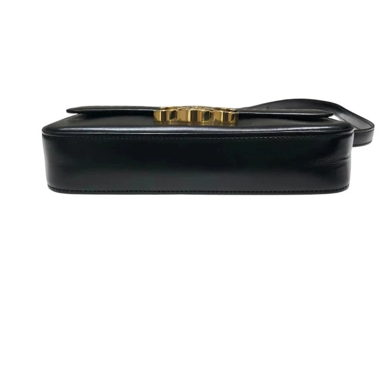 CELINE CLAUDE BLACK GHW SHINY CALF SHOULDER BAG: CELINE Claude Black GHW Shiny Calf Shoulder Bag Brand: CELINE Type: Handbag Material: Shiny Calf Color: Black GD Hardware Size: W: 19cm / H: 12cm / D: 4cm Accessories: None Accessories Not