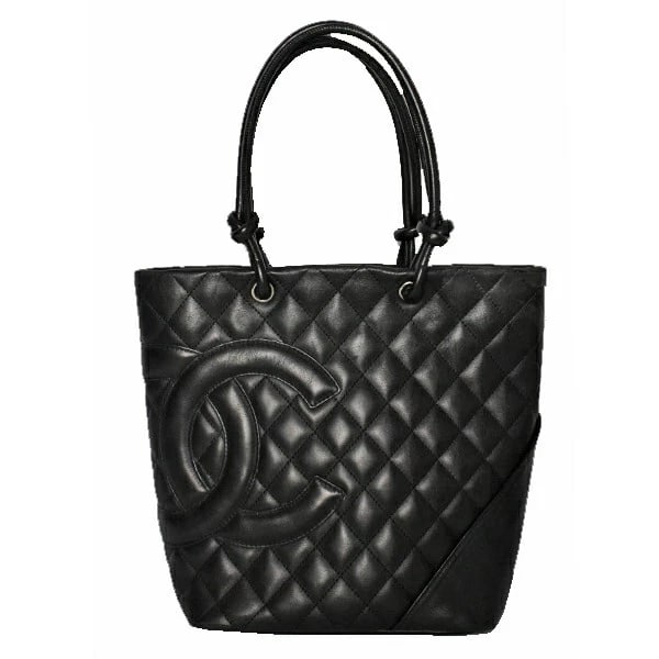 CHANEL CAMBON LINE MEDIUM TOTE BAG: Chanel Cambon Line Medium Tote Bag Brand: Chanel Type: Handbag Material: Lambskin Color: Black Size: W:27cm × H:25cm × D:11cm Accessories: None Accessories Notice: When purchasing pre-owne