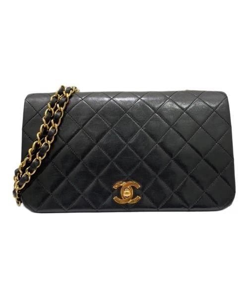 CHANEL FULL FLAP MATELASSÉ: CHANEL Full Flap Matelassé Brand: CHANEL Type: Handbag Material: Lambskin Color: Black Size: H:13.5cm / W:23cm / D:6cm Accessories: None Accessories Notice: When purchasing pre-owned goods