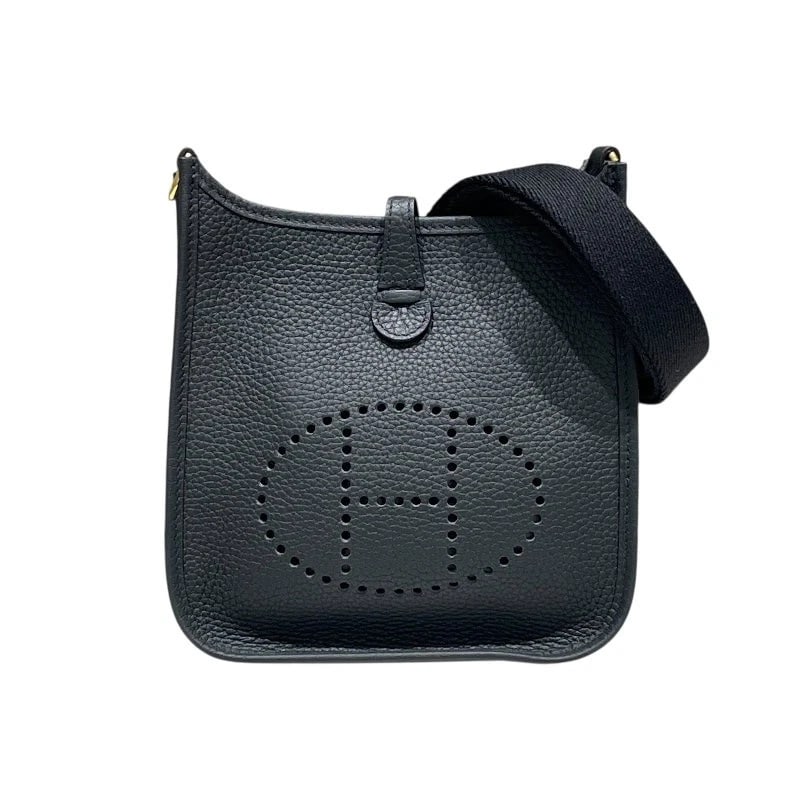 HERMES EVELYNE TPM TAURILLON SHOULDER BAG: HERMES Evelyne TPM Taurillon Shoulder Bag Brand: HERMES Type: Handbag Material: Taurillon Color: black Size: W: 18cm / H: 17cm / D: 5cm Accessories: None Accessories Notice: When purchasin