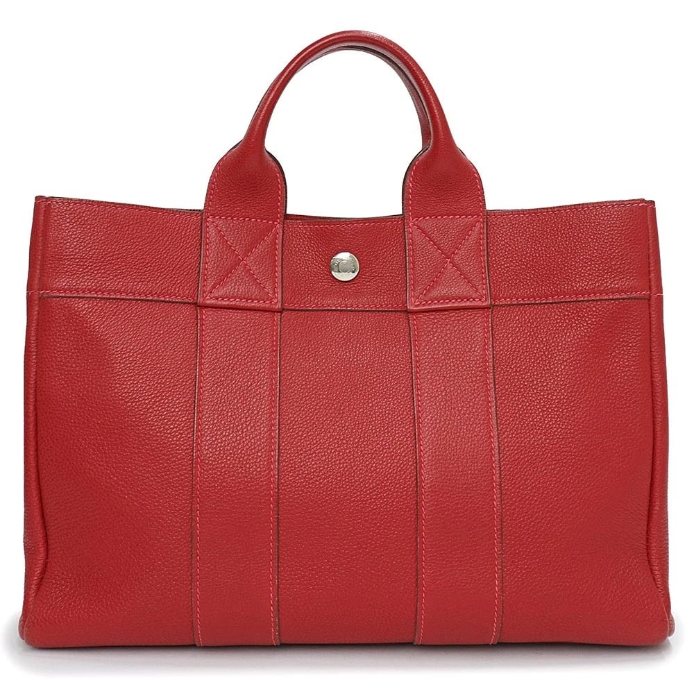 HERMES FOURRE TOUT HANDBAG: HERMES Fourre Tout Handbag Brand: HERMES Type: Handbag Material: Togo Color: Rouge Vif Size: W:30cm x H:22cm x D:9cm Handle: 24cm Accessories: None Accessories Notice: When purchasing pre-
