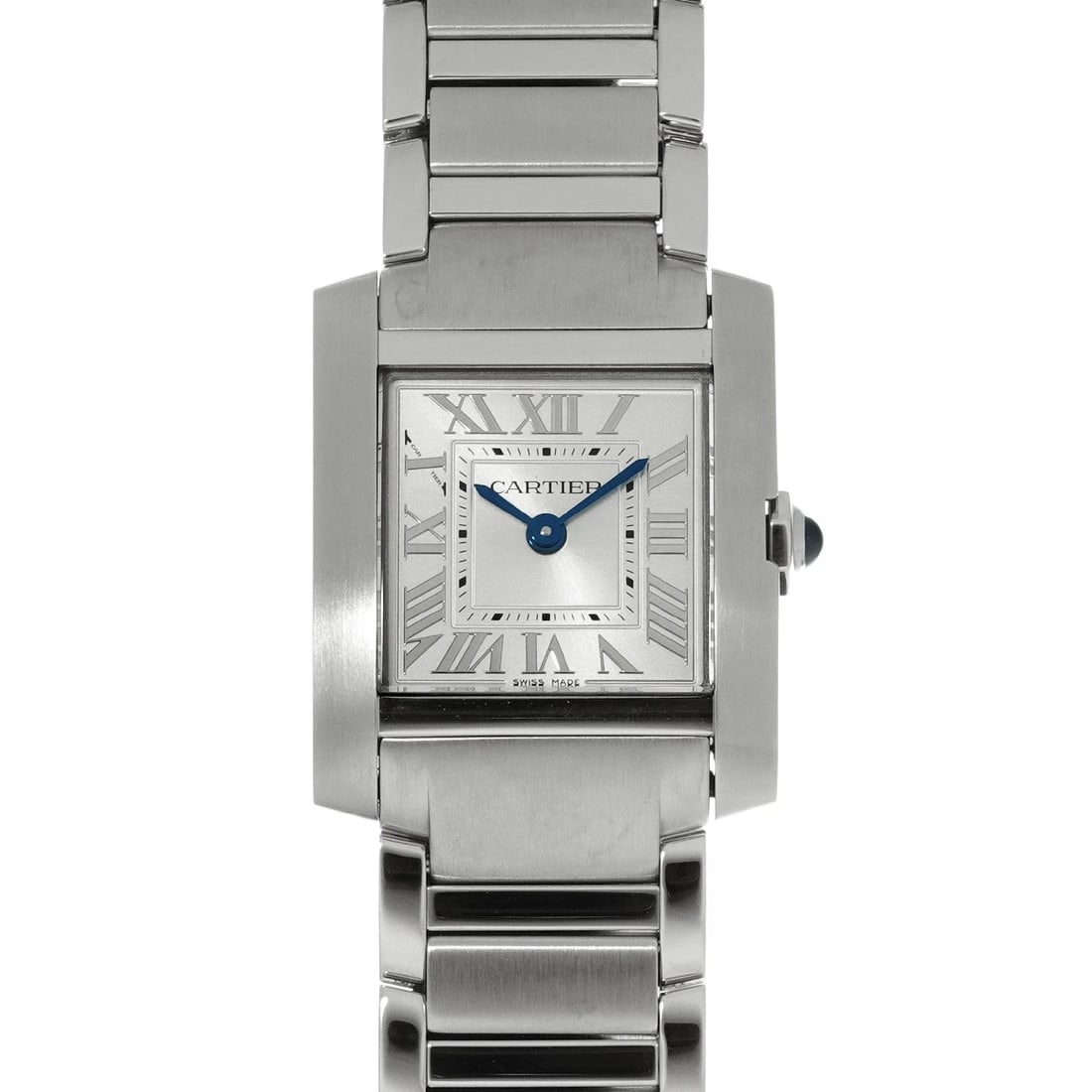 CARTIER TANK FRANCAISE SILVER WATCH: CARTIER Tank Francaise Silver Watch Brand: CARTIER Type: Wristwatch Material: Band Material Stainless steel, Case Material Stainless steel Color: Dial Color Silver Size: ??Case? H/about 25.7mm W/about