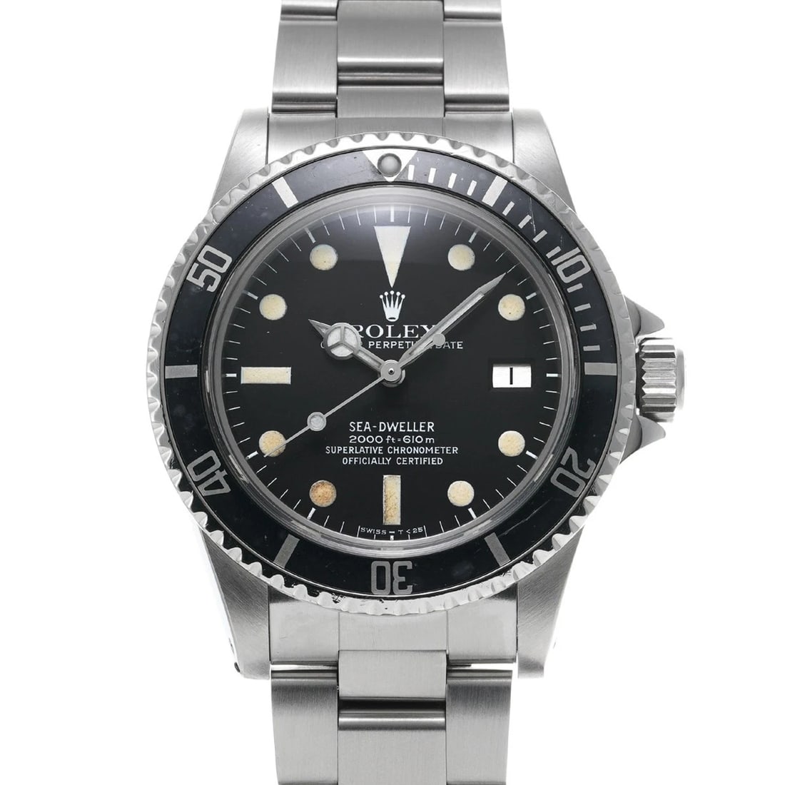 ROLEX SEA DWELLER BLACK WATCH: ROLEX Sea Dweller black Watch Brand: ROLEX Type: Wristwatch Material: Band Material Stainless steel, Case Material Stainless steel Color: Dial Color black Size: ??Case? H/about 40mm W/about 40mm D/abo