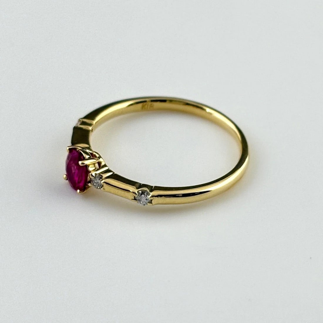 RUBY DESIGN RING YELLOW GOLD RING MELEE DIAMOND (1 of 2)