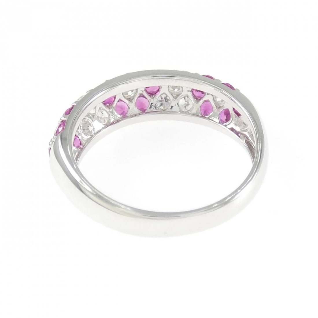 K18WG FLOWER RUBY RING - 3