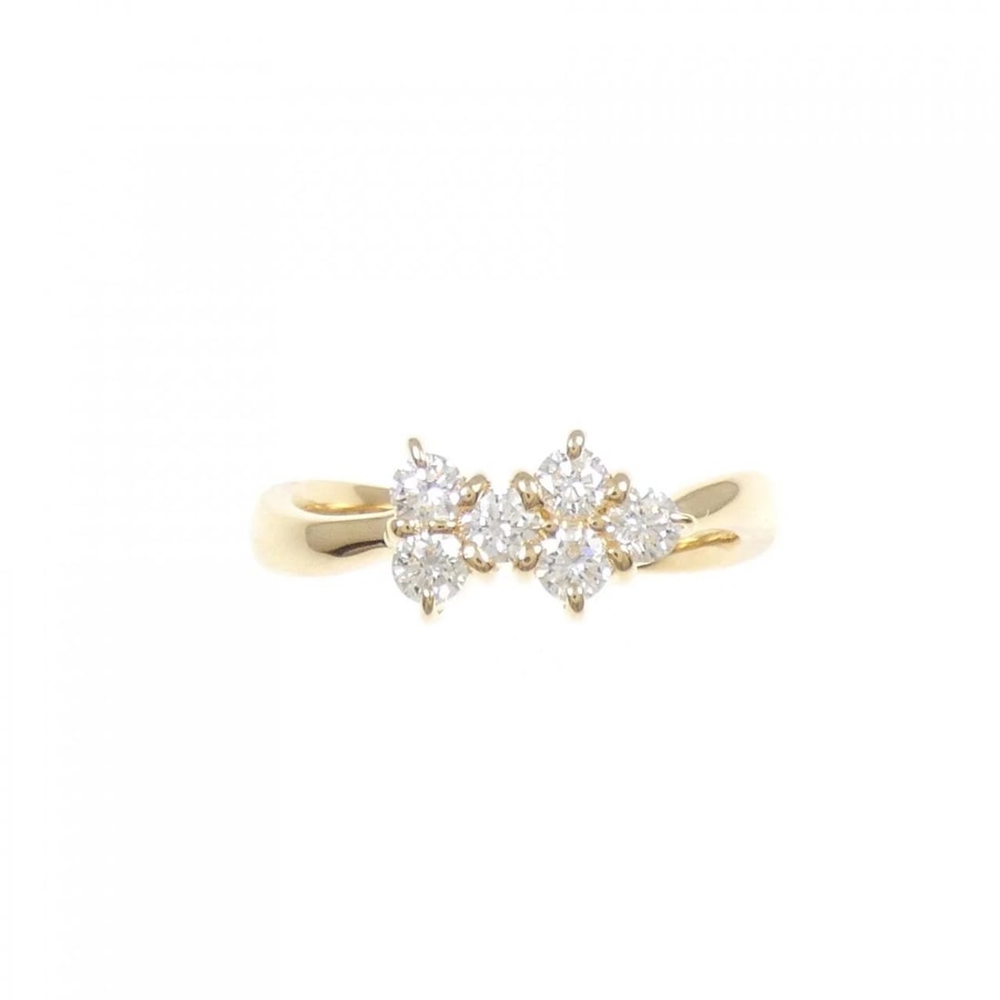 K18YG DIAMOND RING: K18YG Diamond Ring Brand: Unbranded Type: Diamond Ring Material: K18YG, Main Stone/Creation Natural Color: Yellow Gold Size: US 4 1/2 Accessories: None Accessories Notice: When purchasing pre-owned