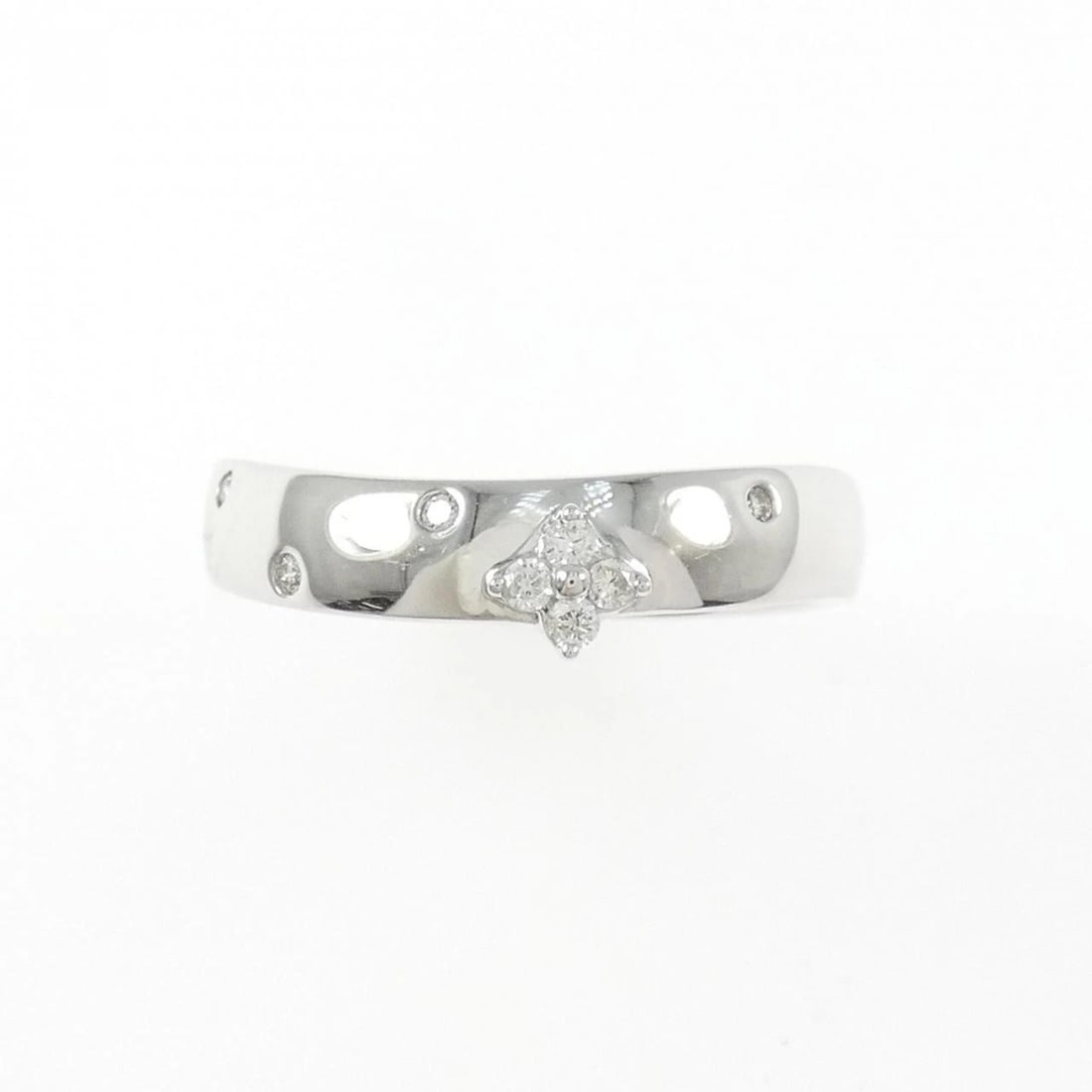 K18WG DIAMOND RING - 2