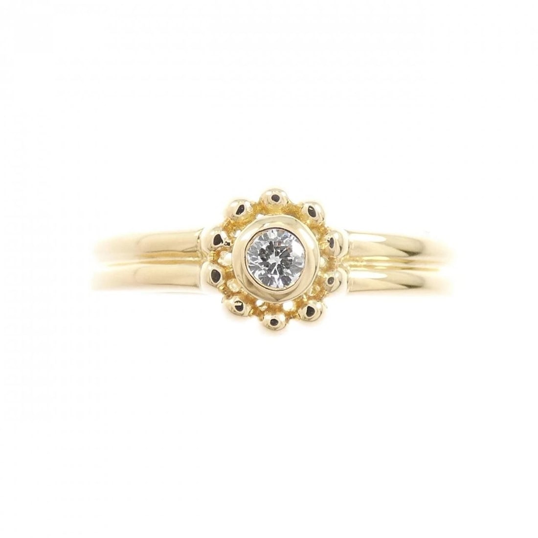 K18YG DIAMOND RING - 2