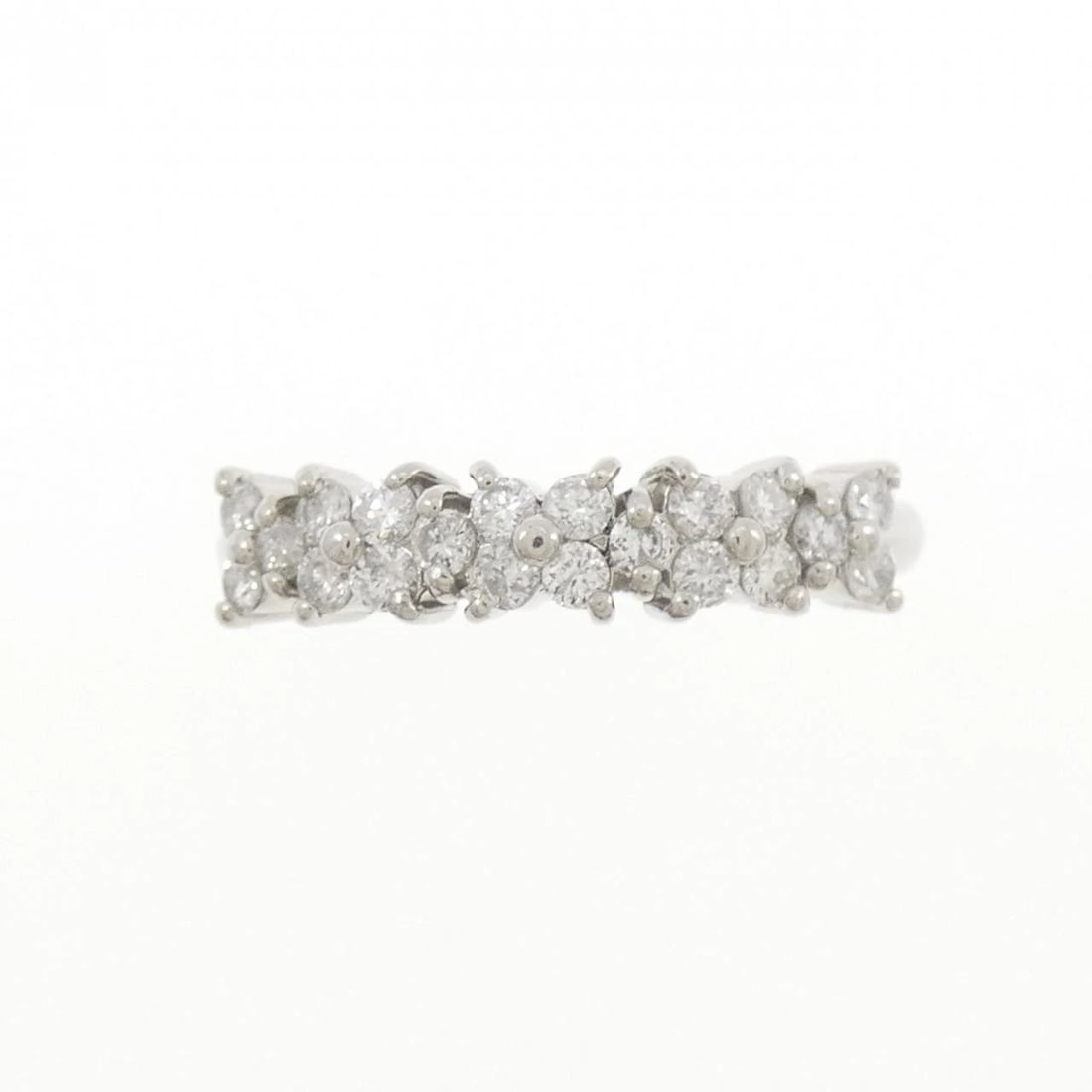 PT900 FLOWER DIAMOND RING - 2