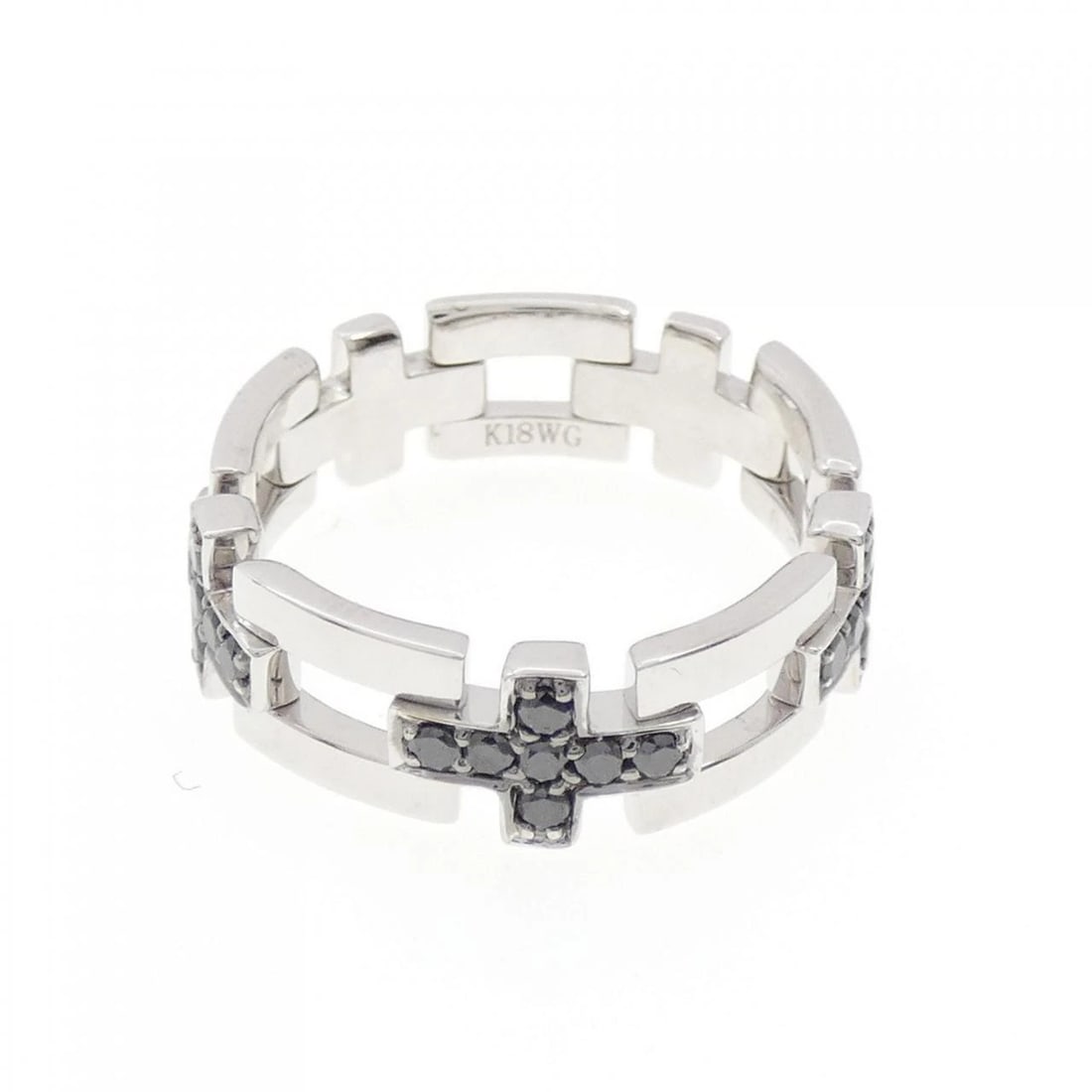 K18WG DIAMOND RING: K18WG Diamond Ring Brand: Unbranded Type: Diamond ring Material: K18WG, Main Stone/Creation Natural Color: White Gold Size: US 9 Accessories: None Accessories Notice: When purchasing pre-owned goods,