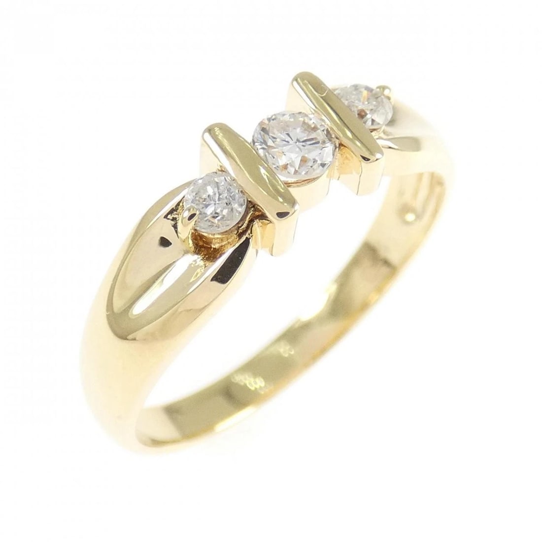 K18YG DIAMOND RING: K18YG Diamond Ring Brand: Unbranded Type: Diamond Ring Material: K18YG, Main Stone/Creation Natural Color: Yellow Gold Size: US 5 3/4 Accessories: None Accessories Notice: When purchasing pre-owned