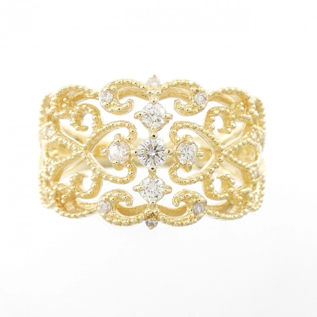 K18YG DIAMOND RING - 2