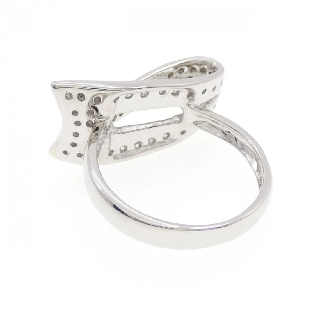 K18WG DIAMOND RING - 2