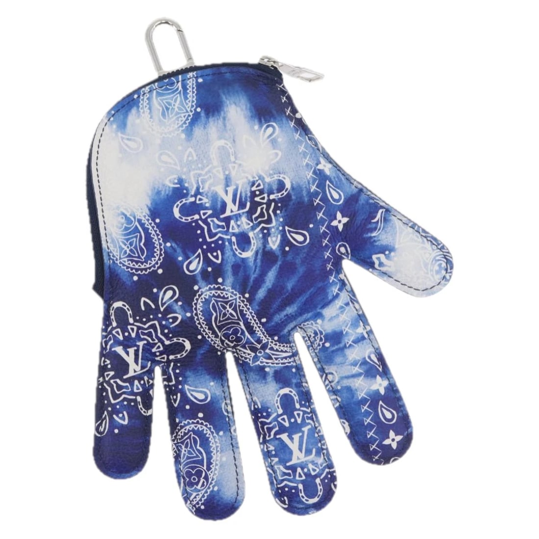 LOUIS VUITTON MONOGRAM BANDANA HIGH 5 POUCH: LOUIS VUITTON Monogram Bandana HIGH 5 Pouch Brand: LOUIS VUITTON Type: Pouch Material: none Color: White/Blue Size: W3.9 x H7.9inch(Approx) Accessories: None Accessories Notice: When purch