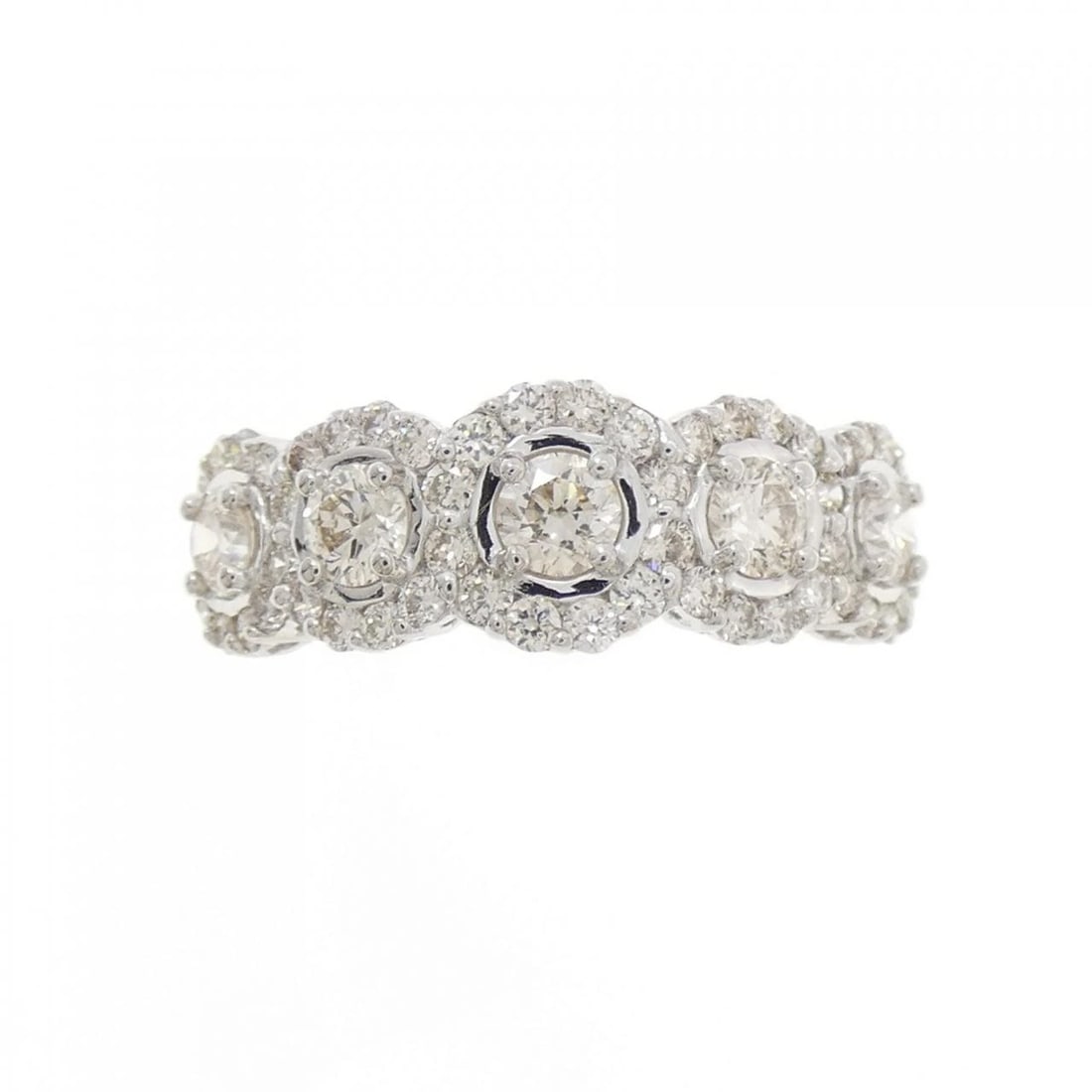 K18WG DIAMOND RING - 2
