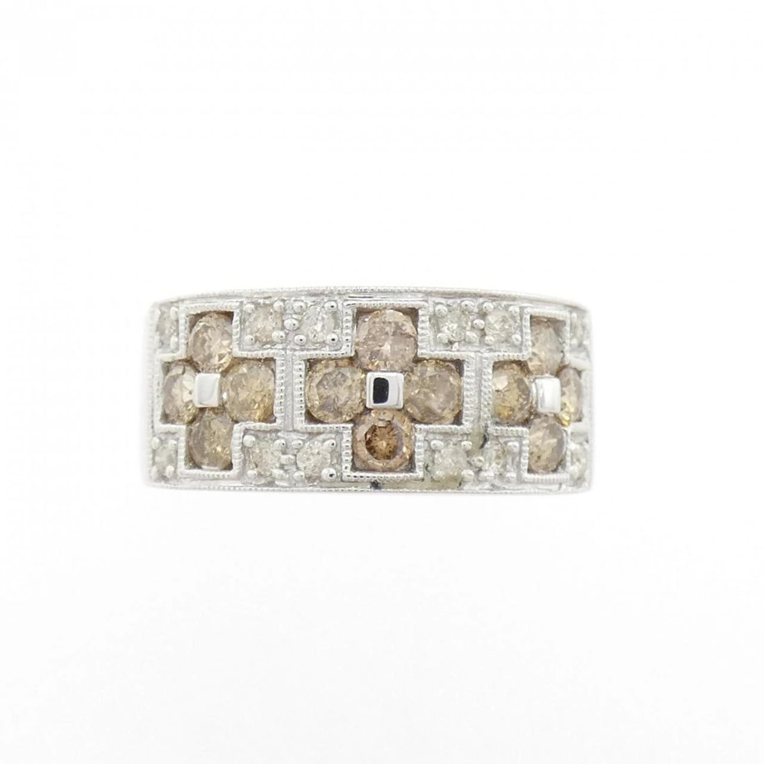 K18WG DIAMOND RING - 2