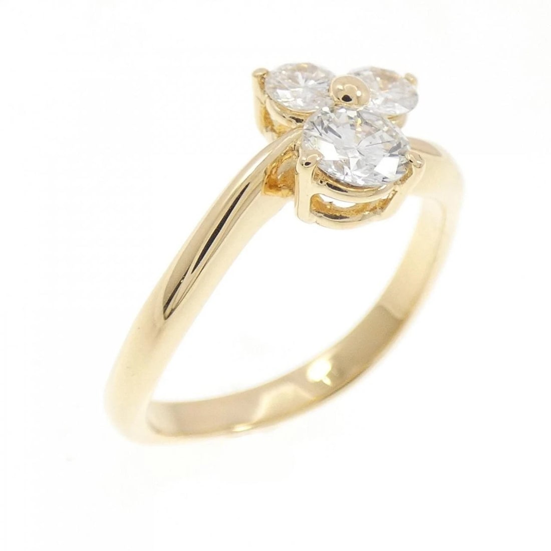 K18YG DIAMOND RING: K18YG Diamond Ring Brand: Unbranded Type: Diamond Ring Material: K18 yellow gold, Main Stone/Creation Natural Color: Yellow gold Size: US 5 1/4 Accessories: None Accessories Notice: When purchasing