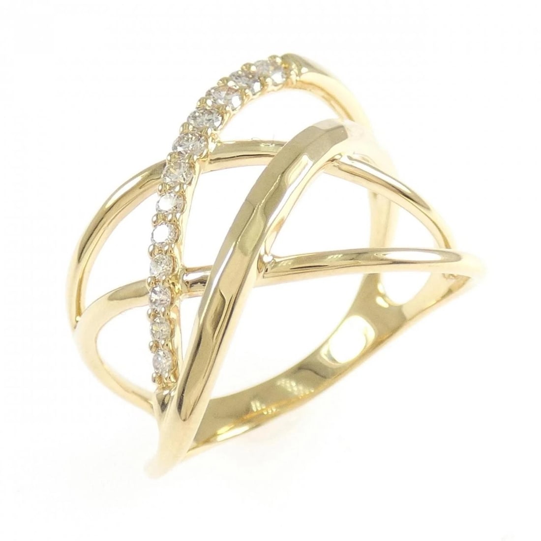 K18YG DIAMOND RING: K18YG Diamond Ring Brand: Unbranded Type: Diamond Ring Material: K18 yellow gold, Main Stone/Creation Natural Color: Yellow gold Size: US 9 Accessories: None Accessories Notice: When purch