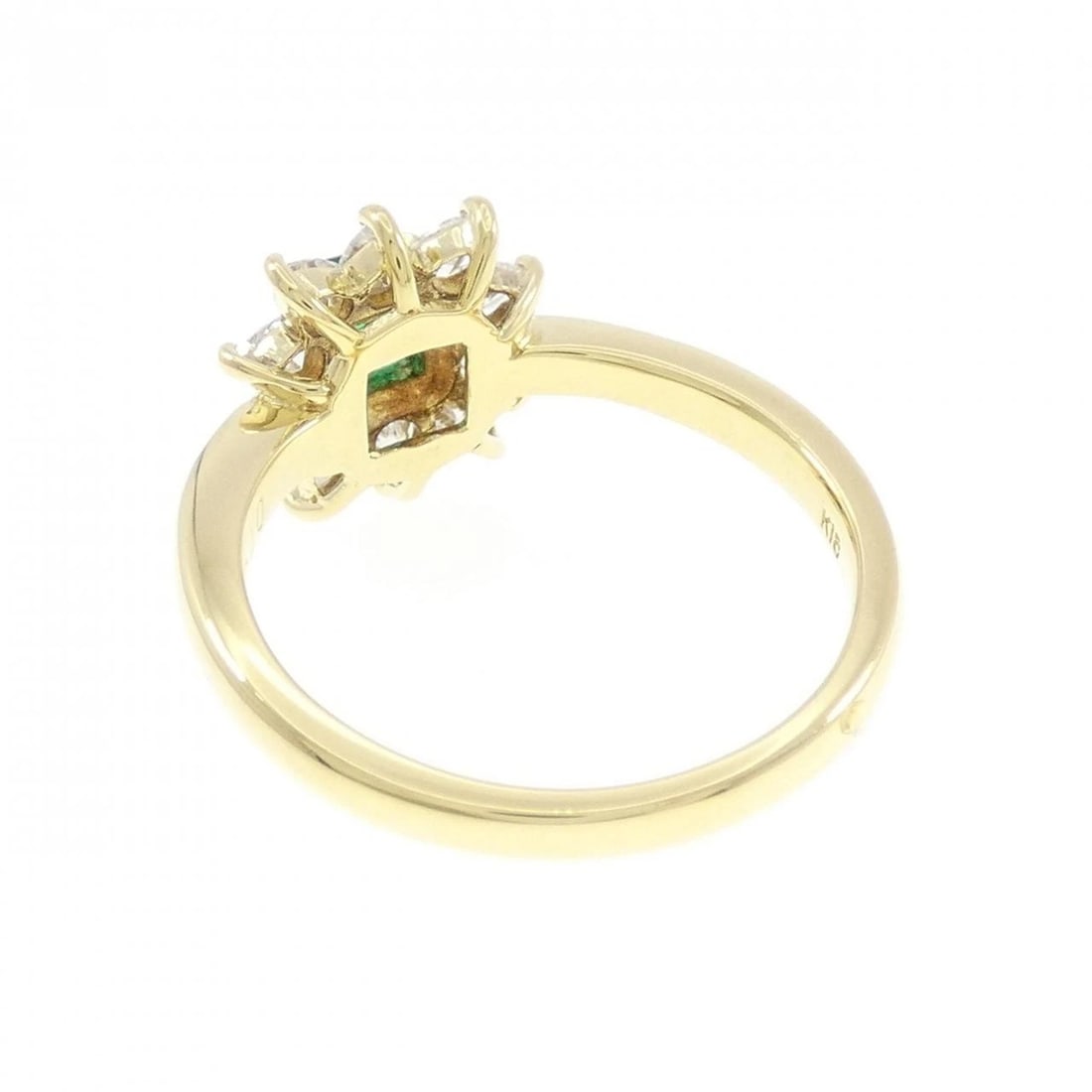 K18YG EMERALD RING - 2