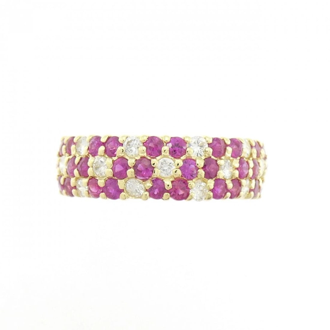 K18YG FLOWER RUBY RING: K18YG Flower Ruby Ring Brand: Unbranded Type: Ruby Ring Material: K18 yellow gold, Main Stone/Creation RubySecondary Stone Diamond Color: yellow gold Size: US 6 1/4 Accessories: None Accessories