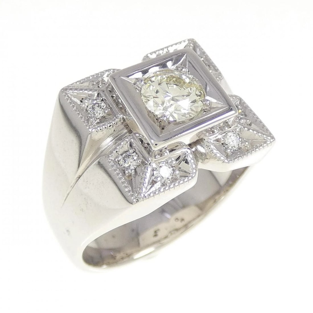 K18WG DIAMOND RING: K18WG Diamond Ring Brand: Unbranded Type: Diamond ring Material: K18 white gold, Main Stone/Creation Natural Color: white gold Size: US 10 Accessories: None Accessories Notice: When purcha
