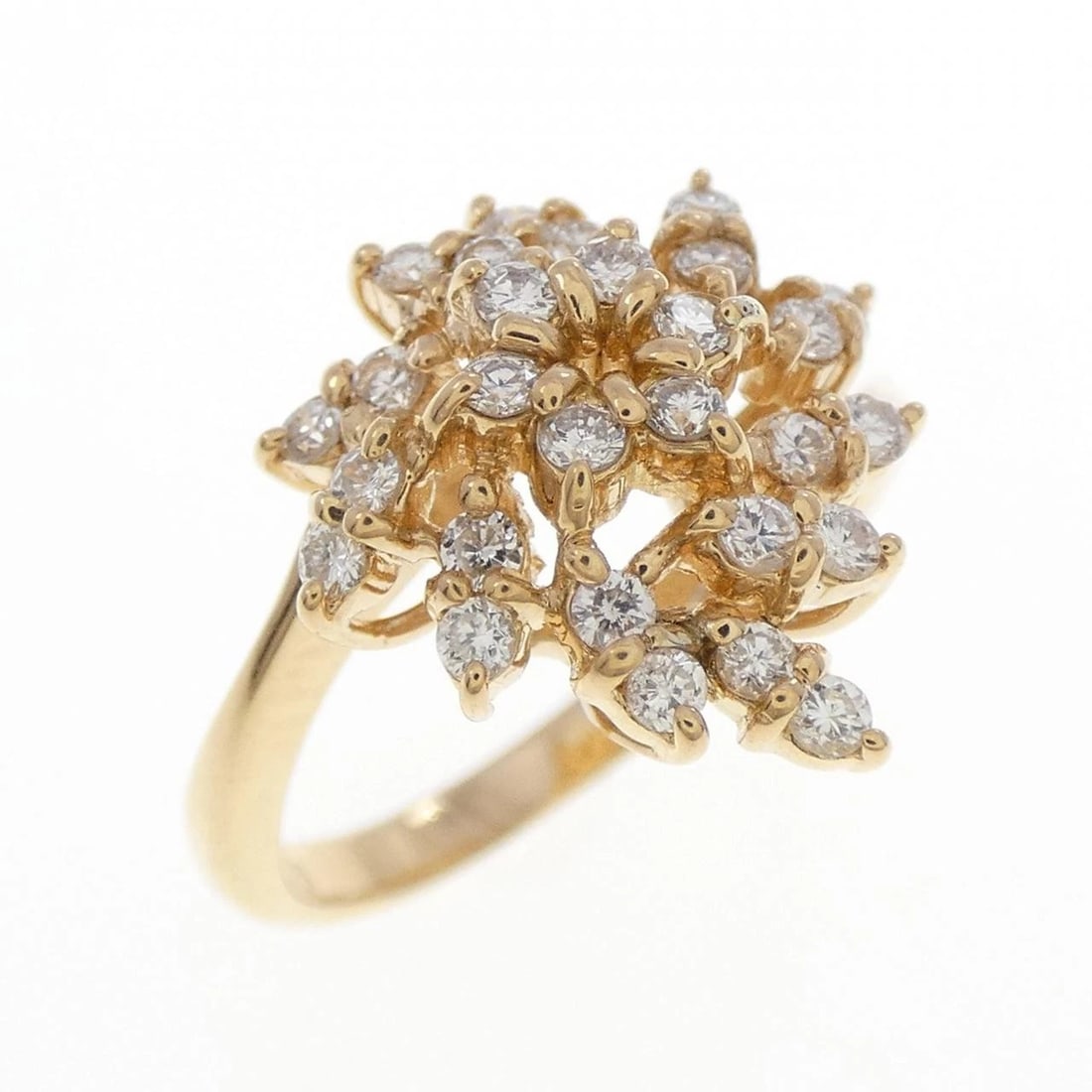 K18YG DIAMOND RING: K18YG Diamond Ring Brand: Unbranded Type: Diamond Ring Material: K18 yellow gold, Main Stone/Creation Natural Color: yellow gold Size: US 5 Accessories: None Accessories Notice: When purchasing