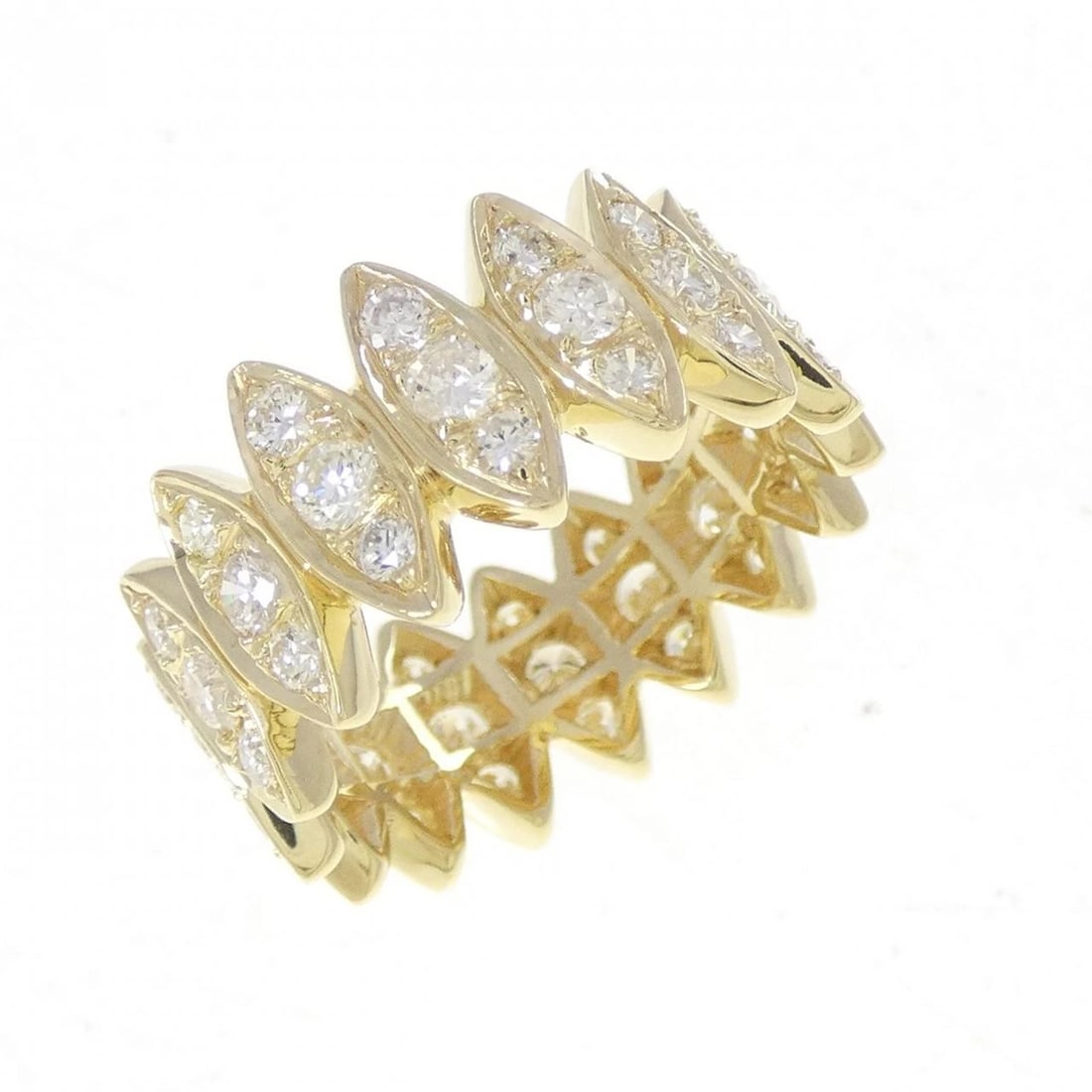 K18YG DIAMOND RING: K18YG Diamond Ring Brand: Unbranded Type: Diamond Ring Material: K18 yellow gold, Main Stone/Creation Natural Color: yellow gold Size: US 6 1/4 Accessories: None Accessories Notice: When p