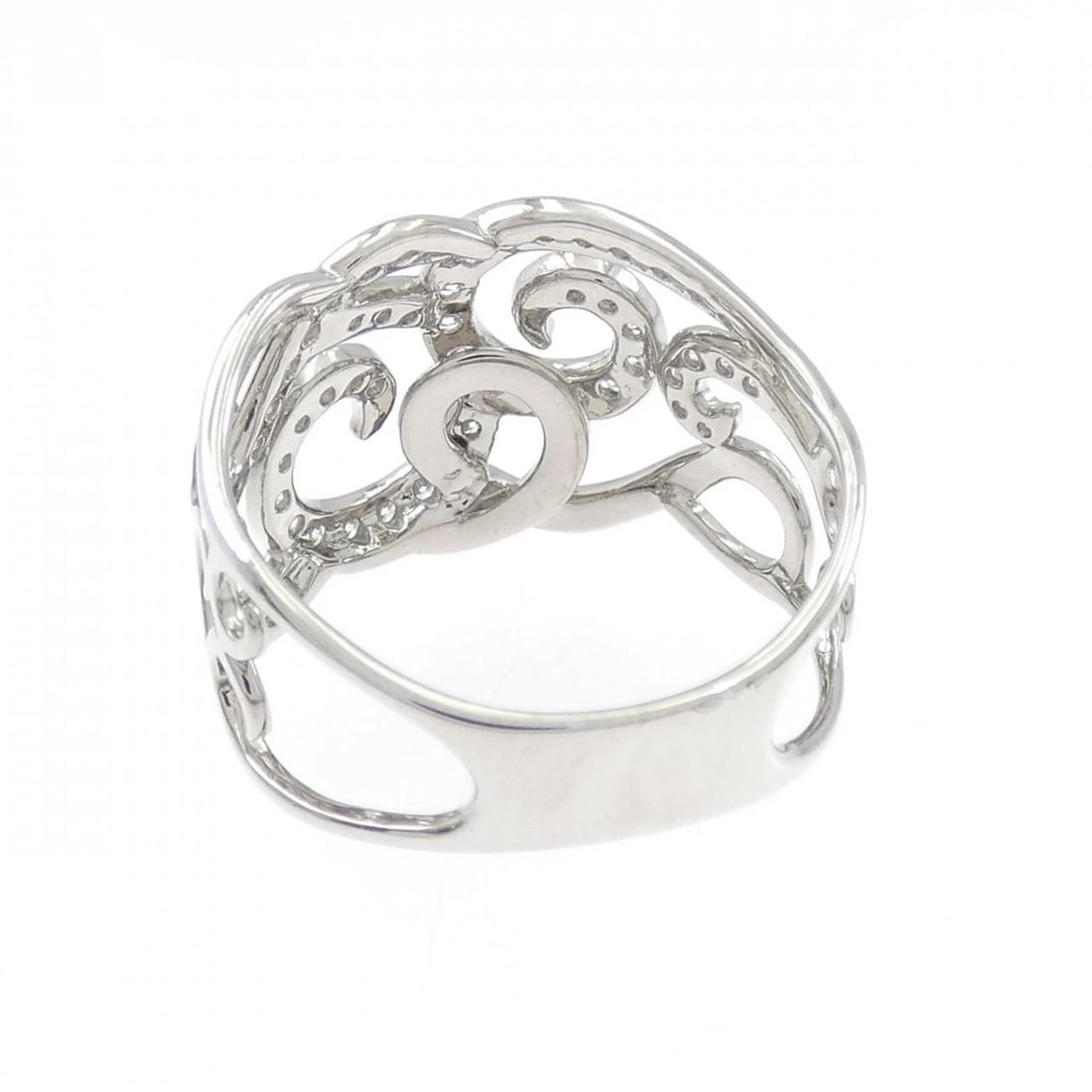 K18WG DIAMOND RING - 2