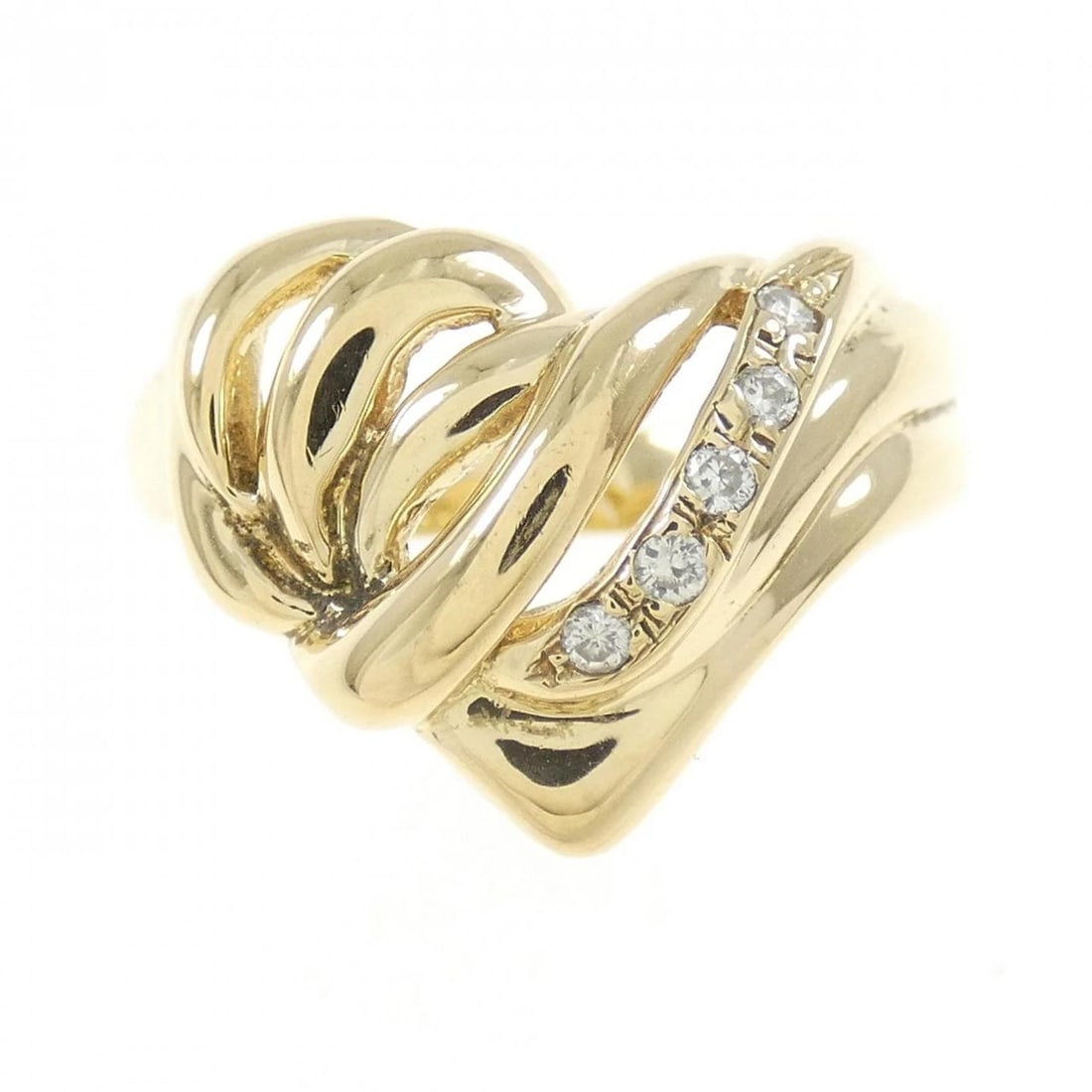 K18YG DIAMOND RING: K18YG Diamond Ring Brand: Unbranded Type: Diamond ring Material: K18YG, Main Stone/Creation Natural Color: Yellow Gold Size: US 5 1/4 Accessories: None Accessories Notice: When purchasing