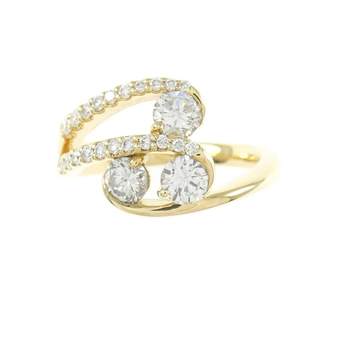 K18YG DIAMOND RING: K18YG Diamond Ring Brand: Unbranded Type: Ring Material: K18YG, Main Stone/Creation Natural Color: Yellow Gold Size: US 6 1/4 Accessories: None Accessories Notice: When purchasing pre-owne