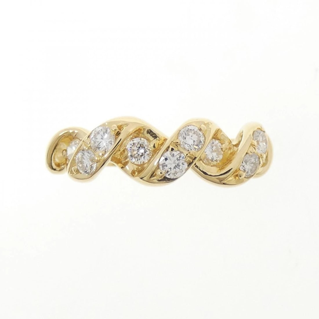 K18YG DIAMOND RING: K18YG Diamond Ring Brand: Unbranded Type: Diamond Ring Material: K18YG, Main Stone/Creation Natural Color: Yellow Gold Size: US 4 1/2 Accessories: None Accessories Notice: When purchasing pre-owned