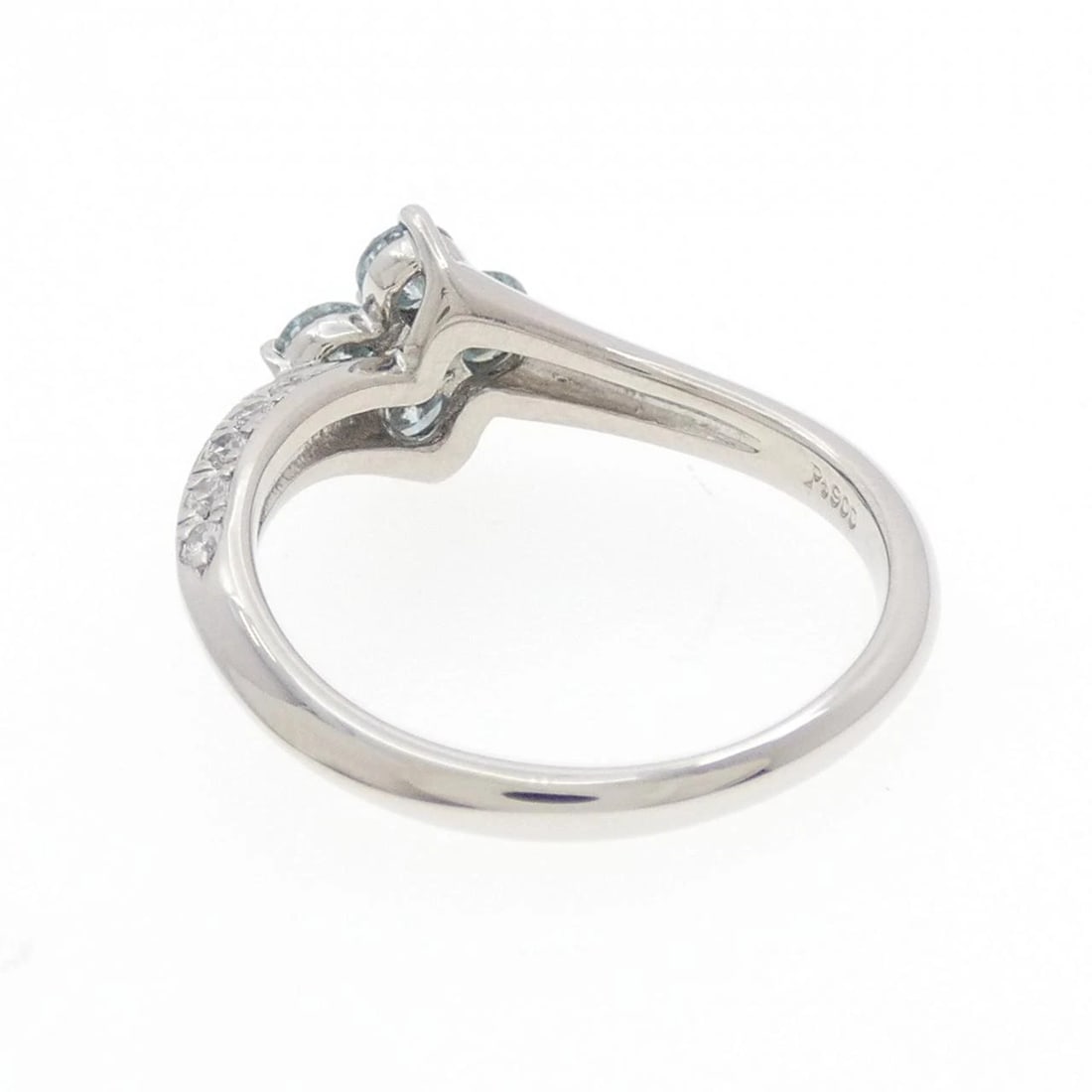 PT900 FLOWER DIAMOND RING - 2