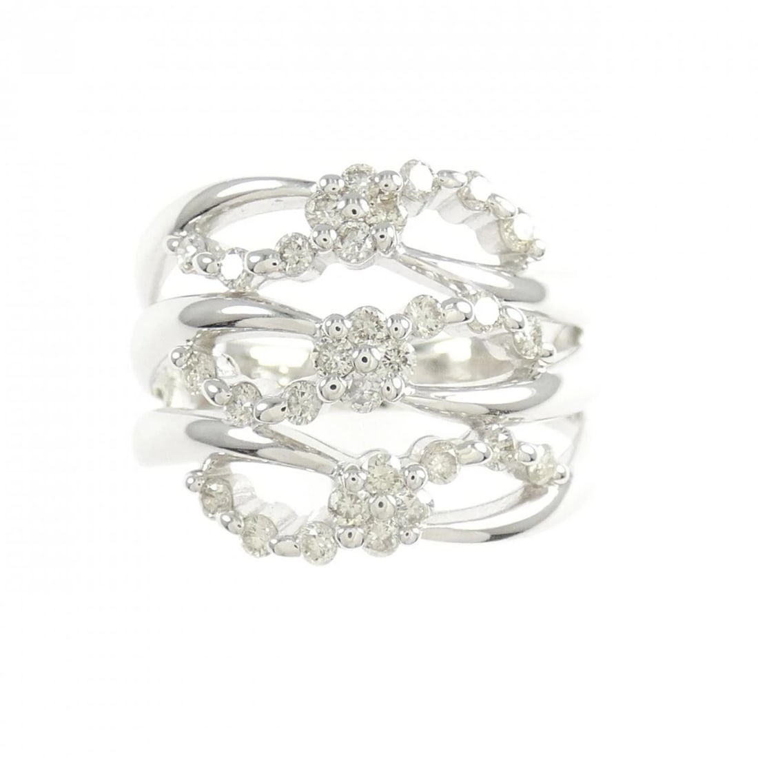 K18WG DIAMOND RING: K18WG Diamond Ring Brand: Unbranded Type: Diamond Ring Material: K18WG, Main Stone/Creation Natural Color: White Gold Size: US 6 3/4 Accessories: None Accessories Notice: When purchasing p