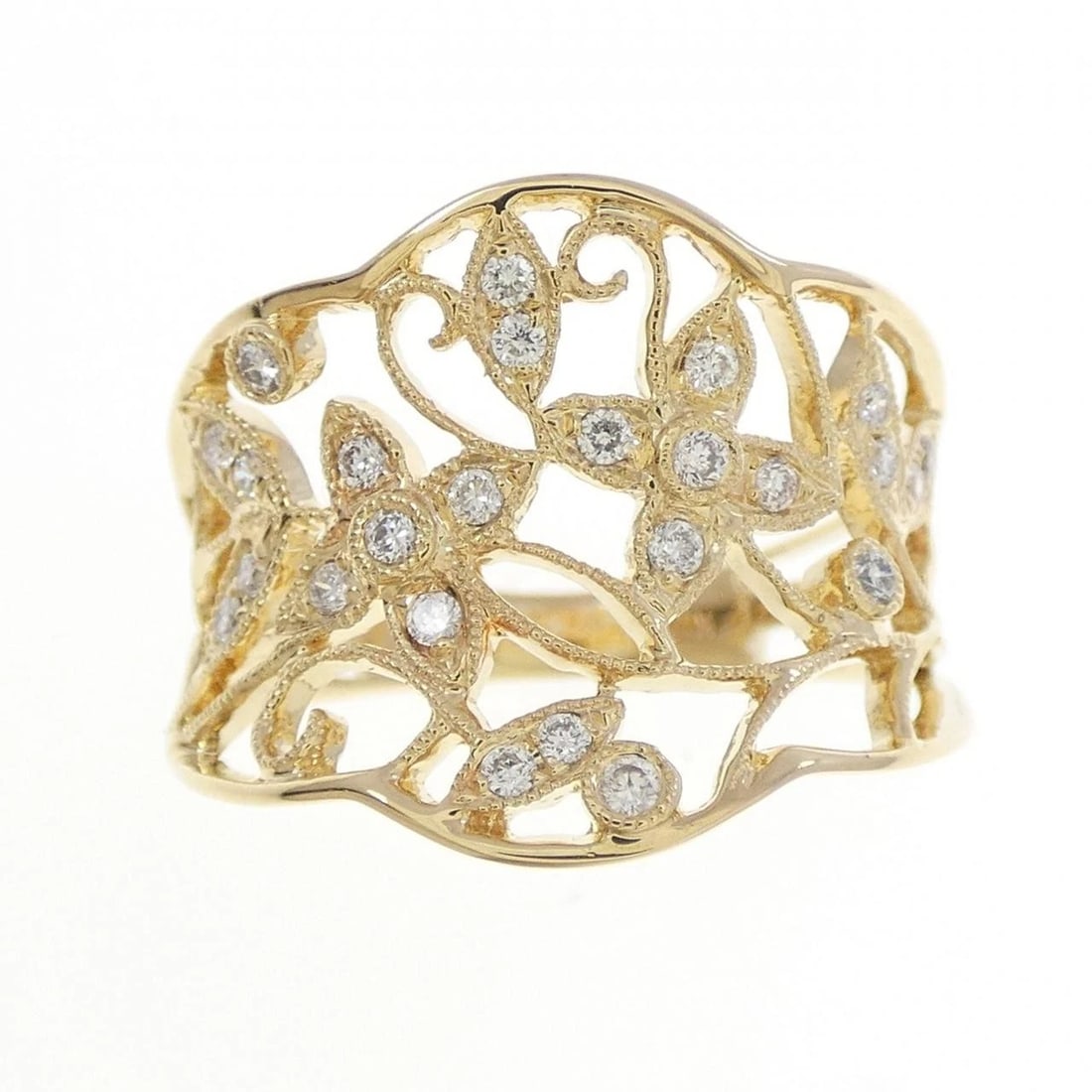 K18YG DIAMOND RING - 2