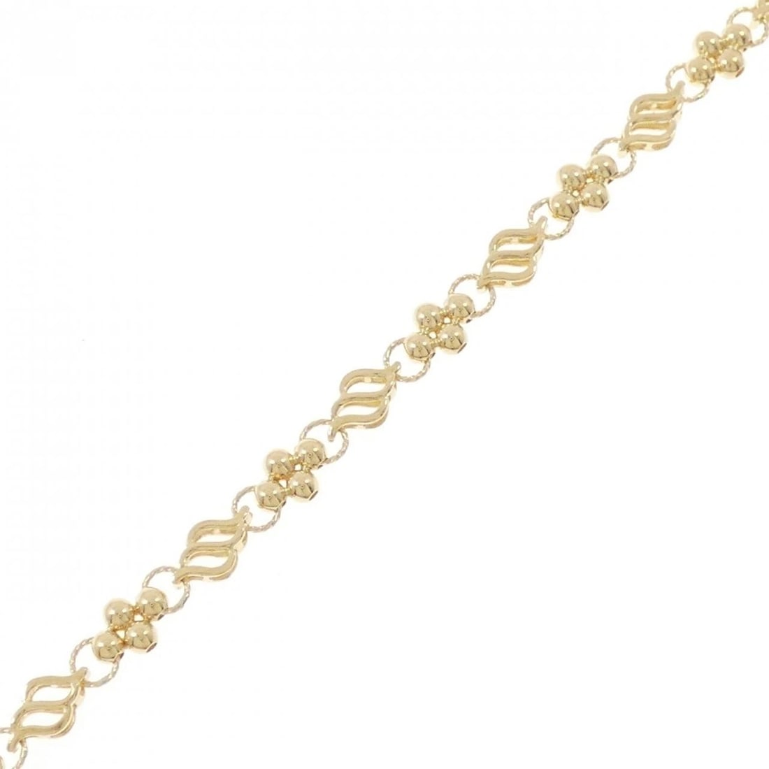 K18YG BRACELET: K18YG bracelet Brand: Unbranded Type: bracelet Material: K18YG, Color: Yellow Gold Size: 19.5cmActual Size Max width approx: 5.6mm Accessories: None Accessories Notice: When purchasing pre-owned