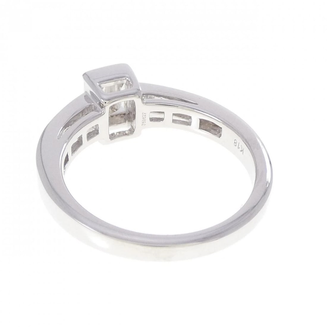 K18WG DIAMOND RING - 2