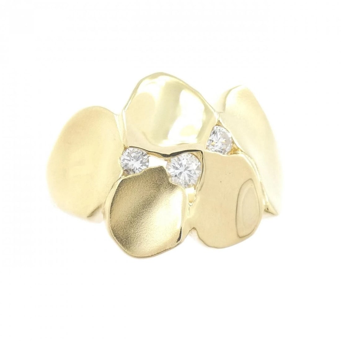 K18YG DIAMOND RING: K18YG Diamond Ring Brand: Unbranded Type: Diamond Ring Material: K18YG, Main Stone/Creation Natural Color: Yellow Gold Size: US 6 1/2 Accessories: None Accessories Notice: When purchasing pre-owned