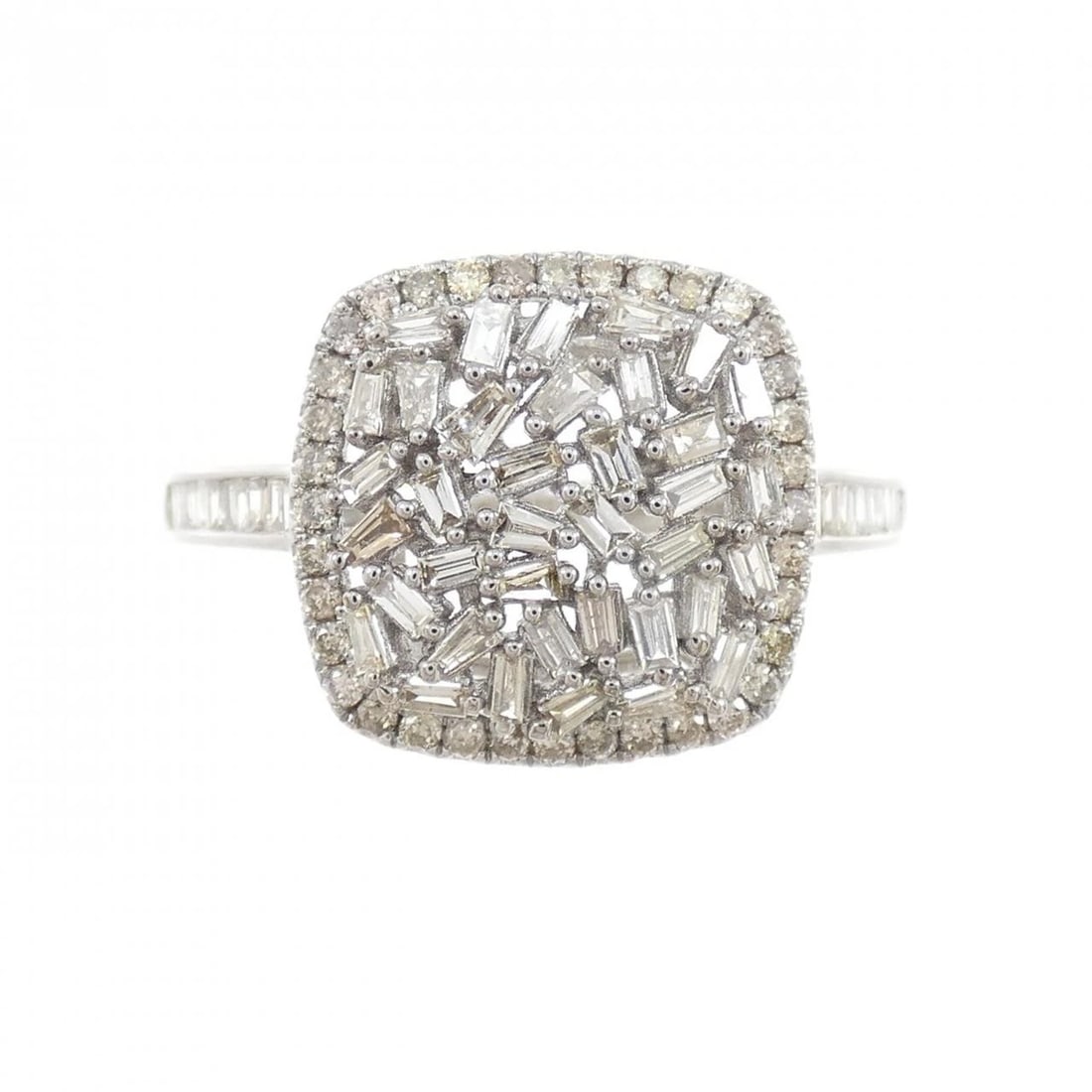 K18WG DIAMOND RING - 2