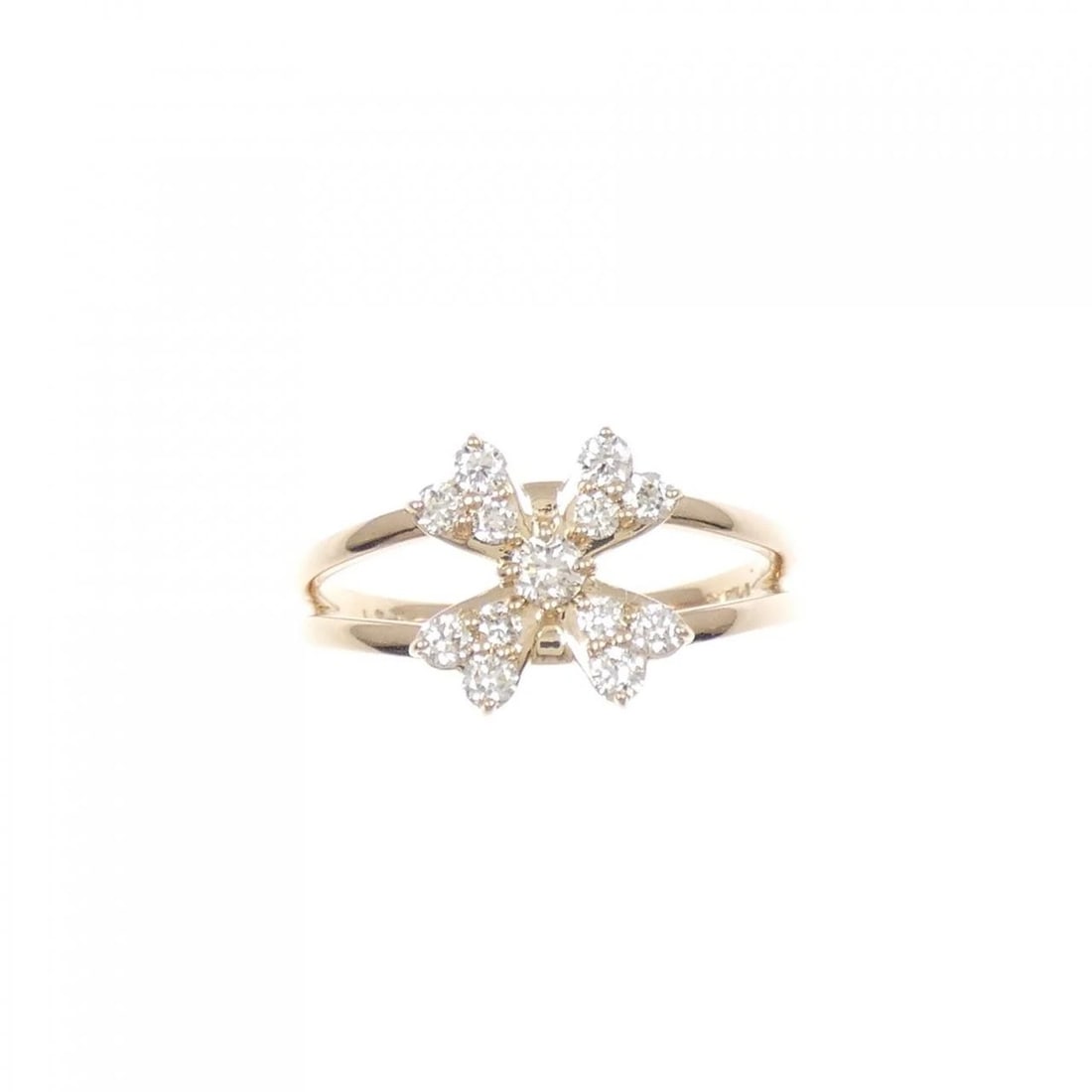 K18PG DIAMOND RING: K18PG Diamond Ring Brand: Unbranded Type: Diamond Ring Material: K18PG, Main Stone/Creation Natural Color: Pink gold Size: US 8 1/4 Accessories: None Accessories Notice: When purchasing pre-owned