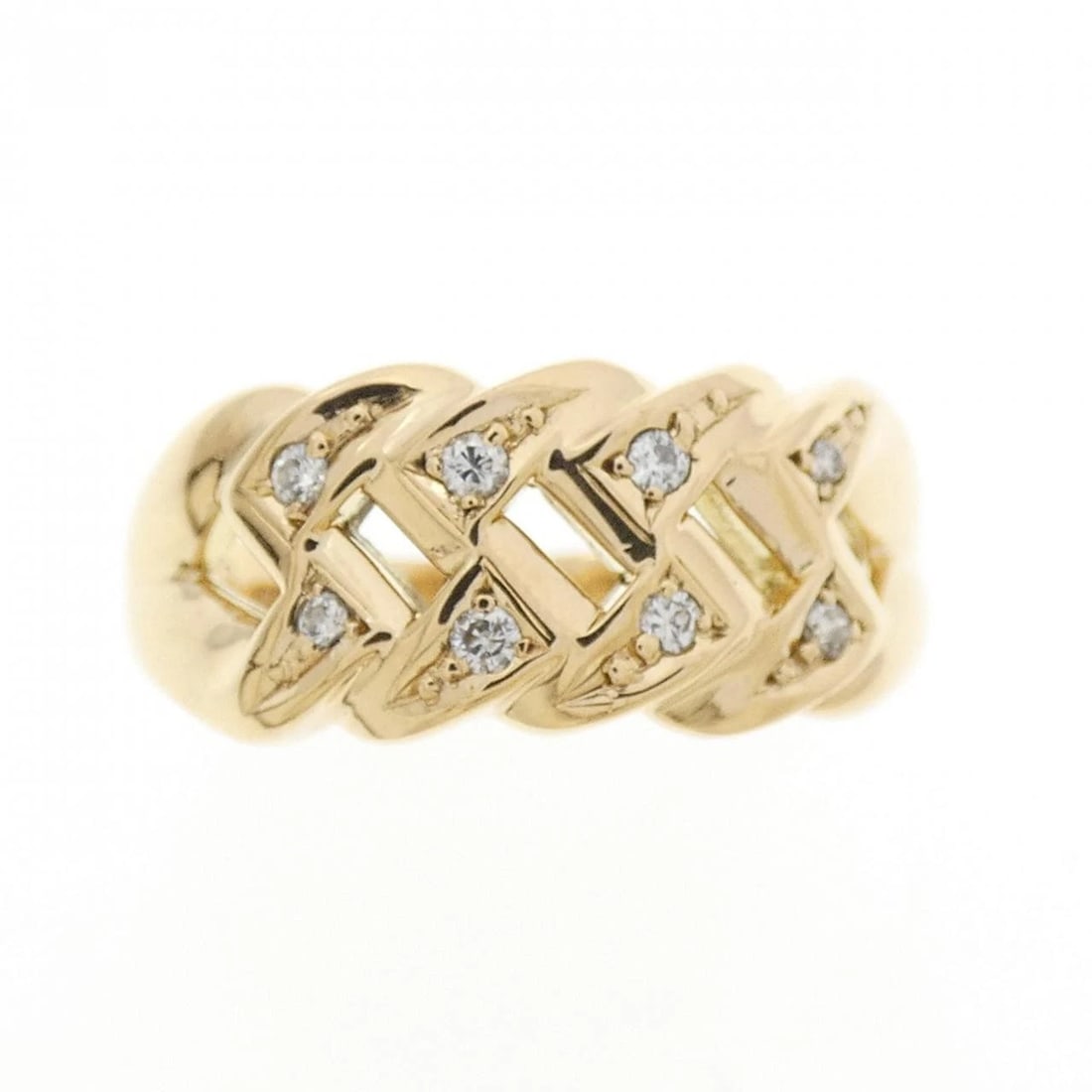 K18YG DIAMOND RING - 2