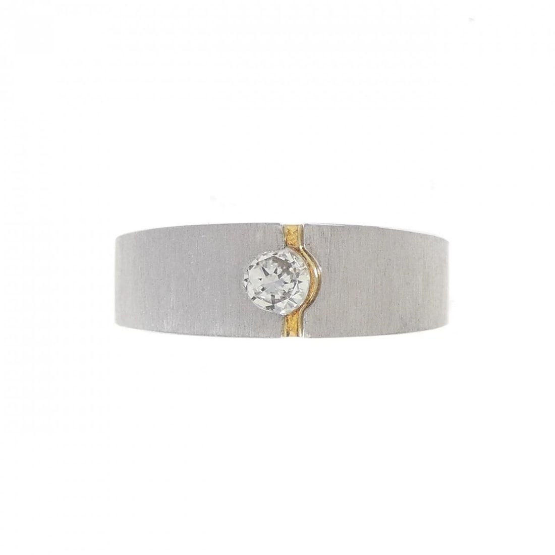 PT900/K18YG DIAMOND RING: PT900/K18YG Diamond Ring Brand: Unbranded Type: Diamond Ring Material: PT900/K18YG, Main Stone/Creation Natural Color: silver,YG Size: US 7 1/4 Accessories: None Accessories Notice: When purchasing
