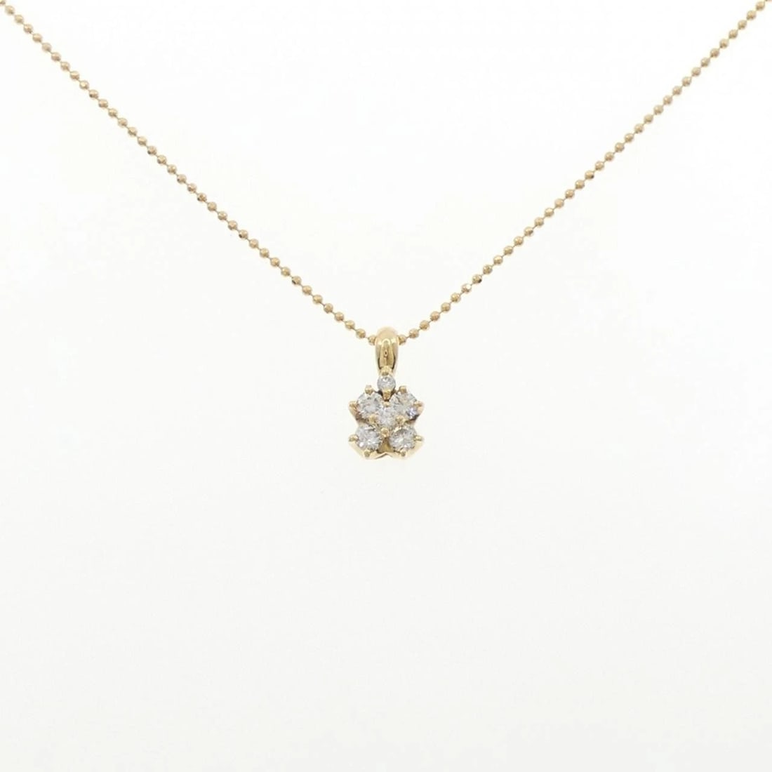 K18YG DIAMOND NECKLACE: K18YG Diamond Necklace Brand: Unbranded Type: Diamond Necklace Material: 18K Yellow Gold, Color: Yellow Gold Size: 45cm Actual Size Pendant length approx. x width approx.: 12.1mmx6.6mm Chain maximum
